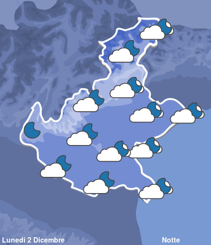 Previsioni Meteo Veneto Notte