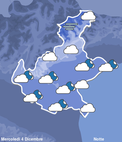 Previsioni Meteo Veneto Notte