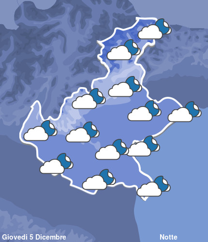 Previsioni Meteo Veneto Notte