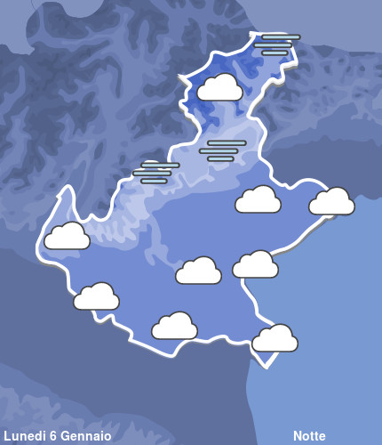 Previsioni Meteo Veneto Notte