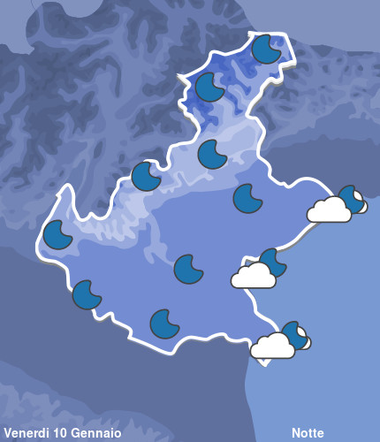 Previsioni Meteo Veneto Notte