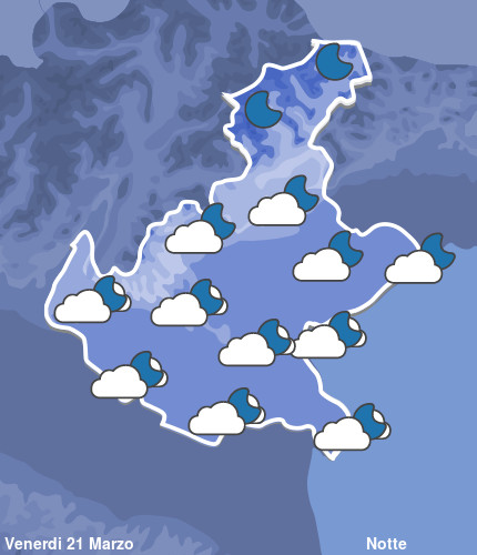 Previsioni Meteo Veneto Notte